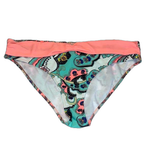 Women’s Paisley Blue & Peach Bikini Bottoms XXL NEW